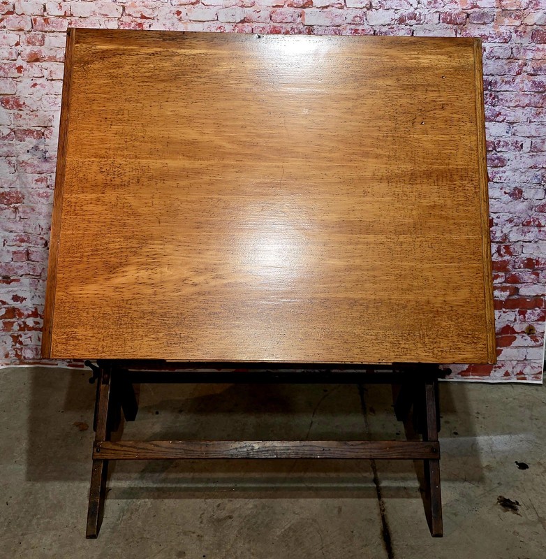 Vintage Hamilton Iron Drafting Table Industrial Mid Century 1950's Art Desk gallery