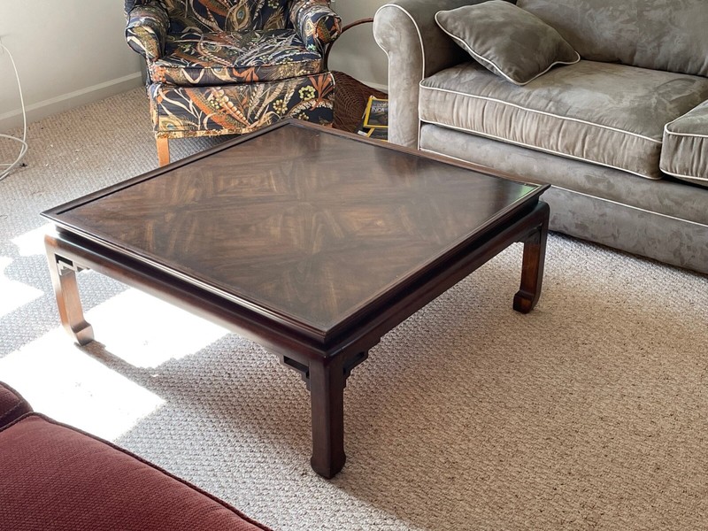Late 20th Century Large Ming Dynasty Style Square Coffee Table