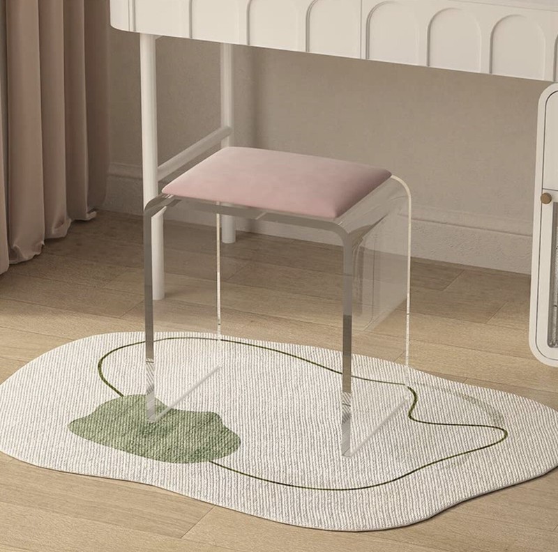 WAHFAY Acrylic End Table, 16" L × 12" W × 18" H Transparent Small Side Table gallery