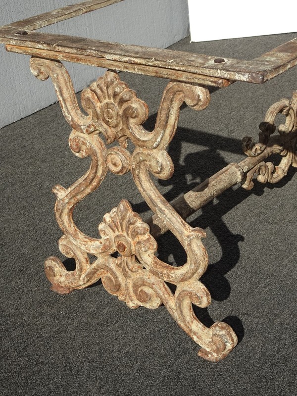 Large Vintage Spanish Style Rustic Cast Iron Bevel Glass Cocktail Coffee Table gallery