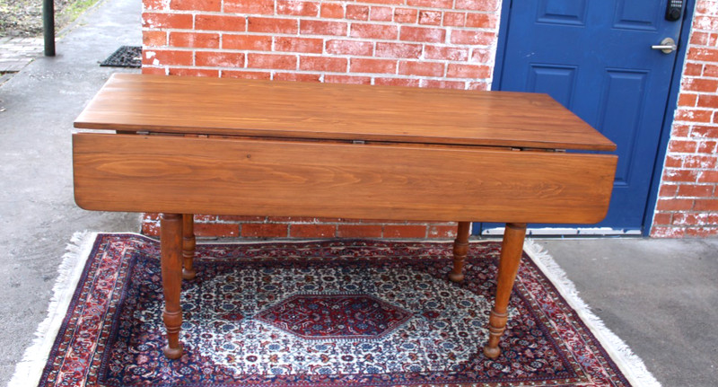 English Antique Pine Drop Leaf Table / Kitchen Table /Dining Table gallery