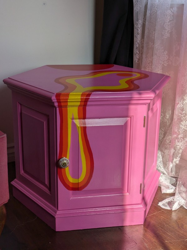 Solid Wood Side Table Pink Furniture gallery
