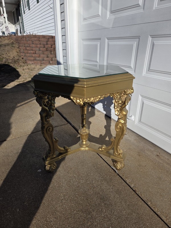 Vintage Louis XVI Gilded Occasional Table gallery
