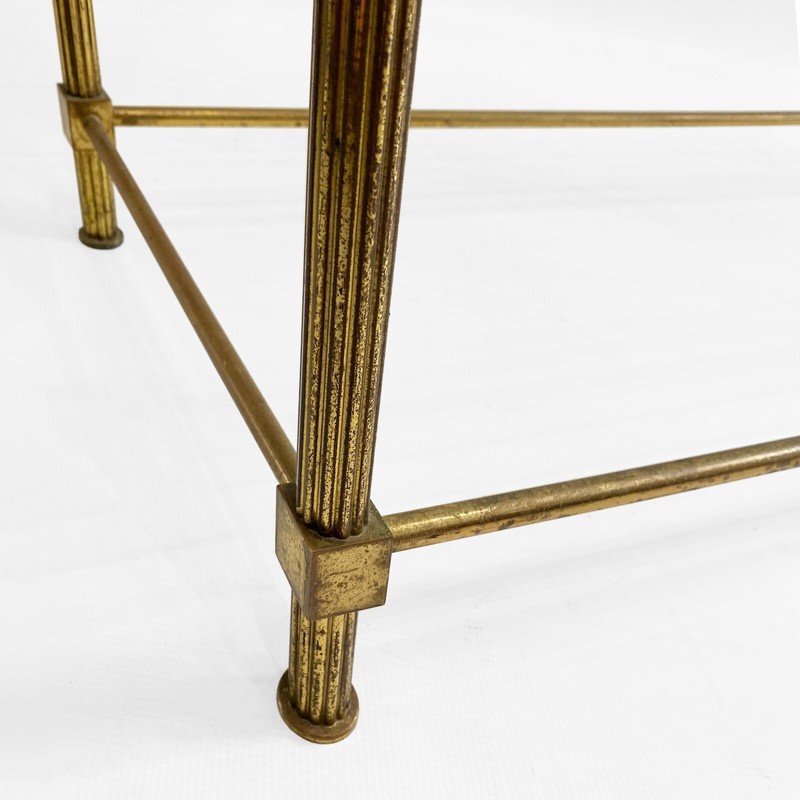 Aldo Tura Brass Glass Coffee Table 1960s Vintage Italian Mid-century Art Deco gallery
