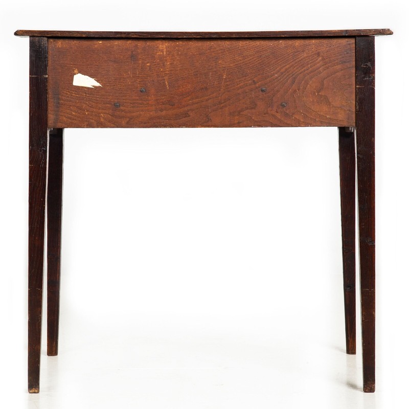 Circa 1780 English George III Patinated Oak Antique Writing Table gallery