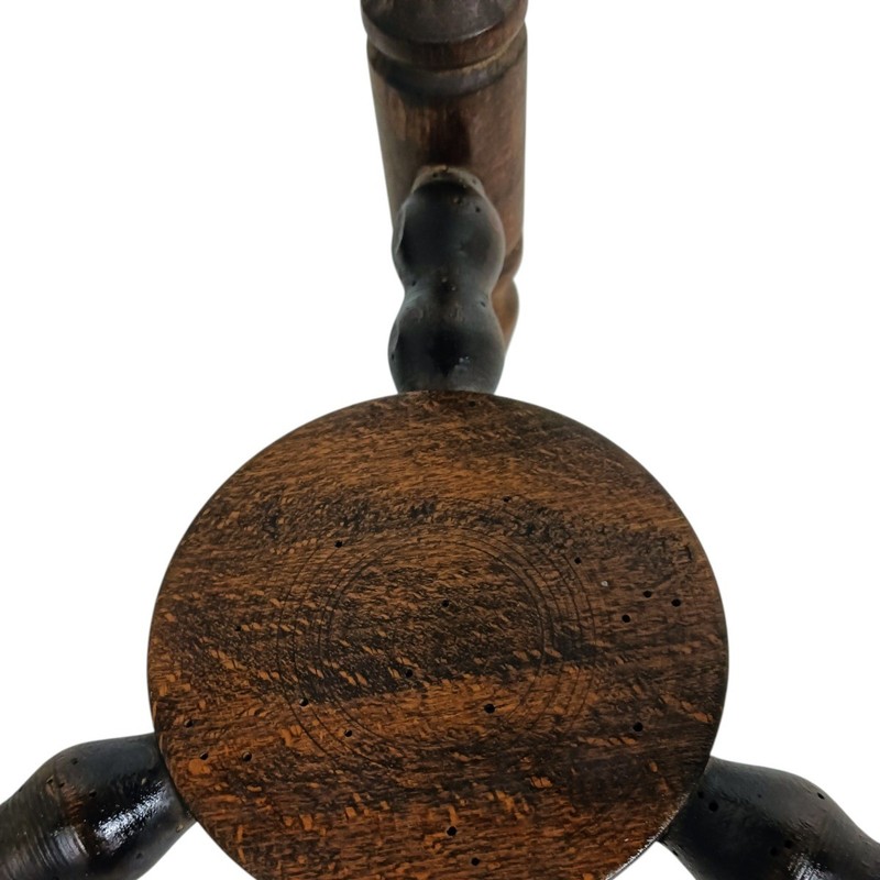 Barley Twist Wooden Side Wine Table - Two Tier Pedestal Plant Bonsai Stand - Bar gallery