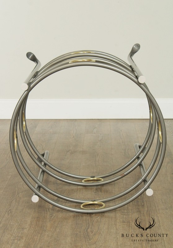 Charleston Forge Pair Circular Iron & Brass Table Bases gallery