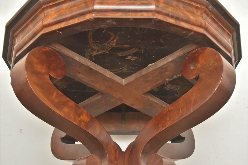 Antique Mahogany Pedestal Center Hall Table On Castors gallery