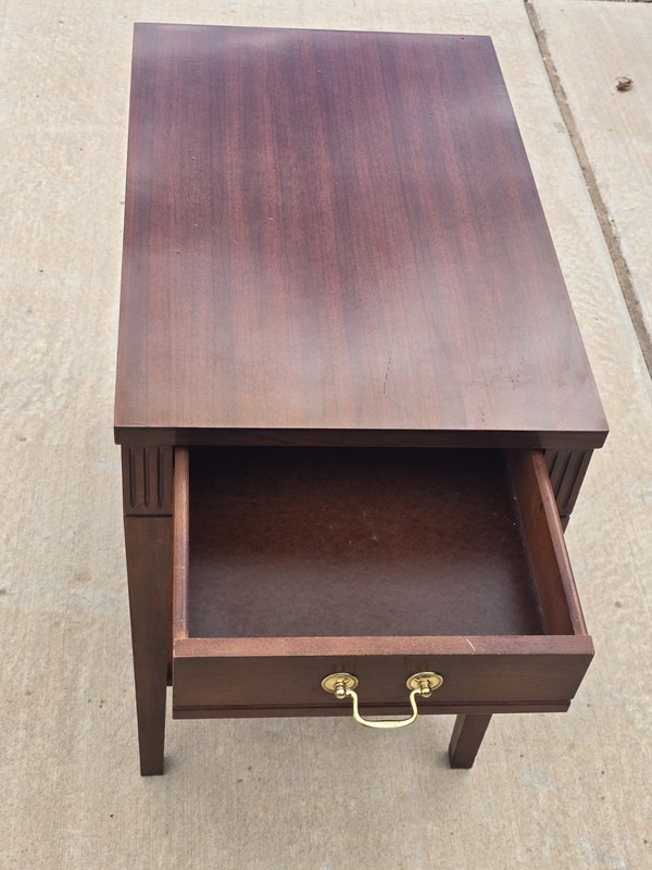 Vintage Mersman Mid Century 2 Tiered Table With Drawer Model #7641 gallery