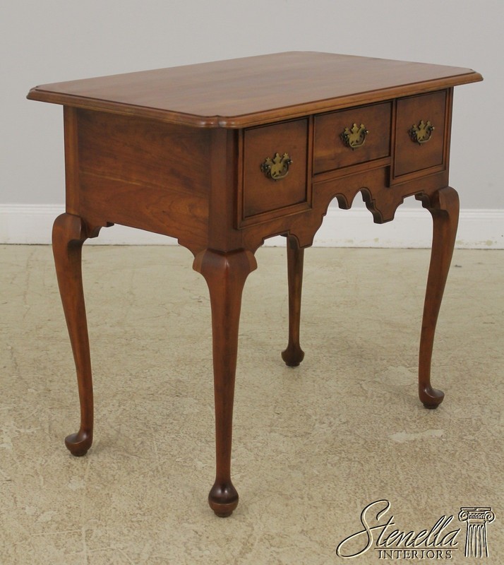 56993: STICKLEY Queen Anne Solid Cherry Lowboy Dressing Table gallery