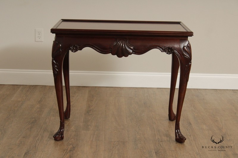 Baker Stately Homes Collection Irish Georgian Carved Mahogany Tea Table gallery
