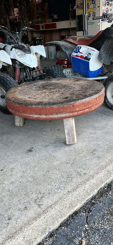 vintage butcher block table