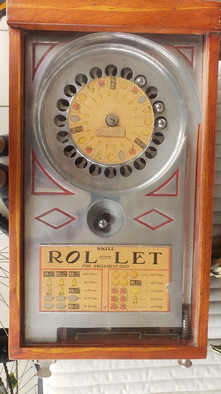 Rare VTG Rol-Let Roulette Game Table. A.B.T. MFG. CO Chicago 5 Cent.