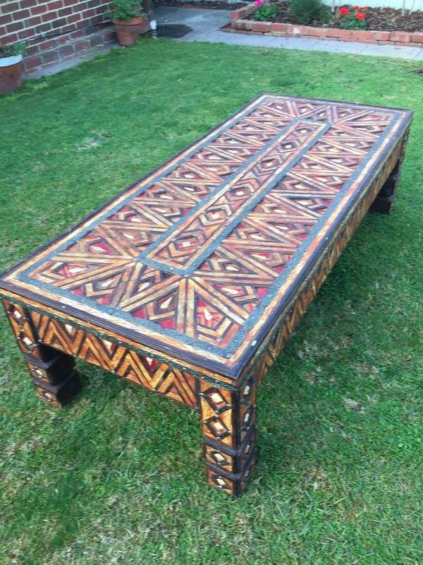 Hand Made Camelbone Morocan Table H48-L166-W70cm Only One In The World As Is gallery