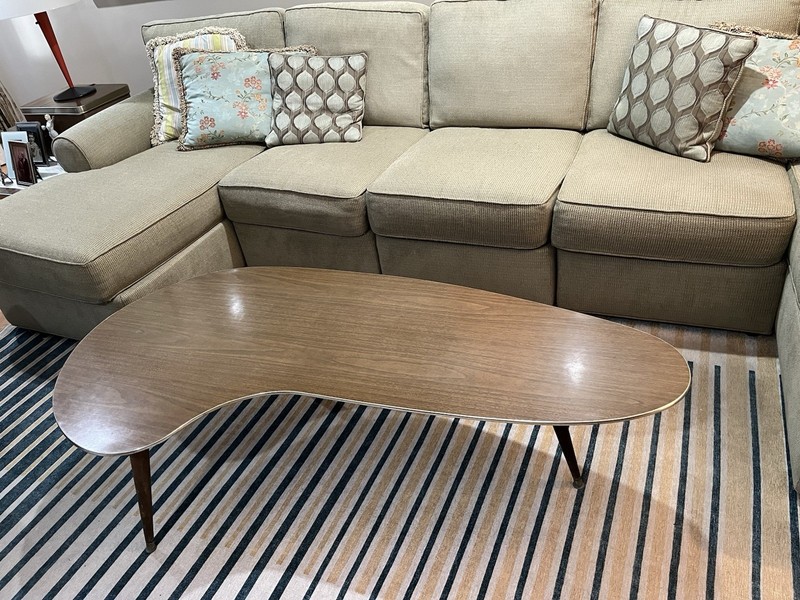 Mid-Century Modern Atomic Large Kidney Shaped Coffee Table - 60” - Retro Wow! gallery