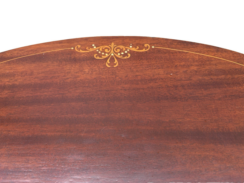 66976 Oval Mother of Pearl Inlaid Lamp Table Stand gallery