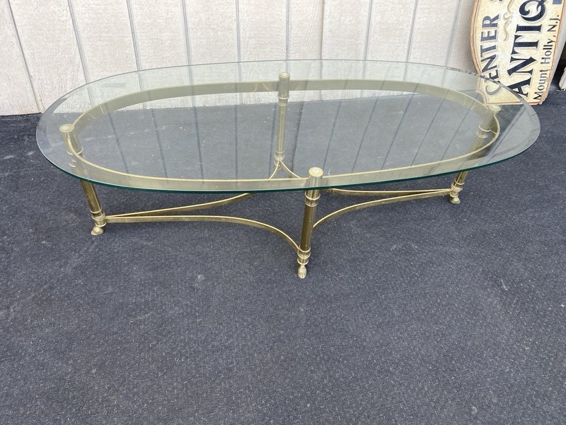 66465 QUALITY Brass and Glass Coffee Table Stand gallery