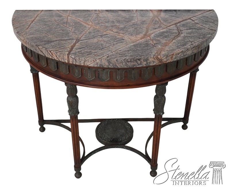 L62773EC: THEODORE ALEXANDER Marble Top Regency Console Table