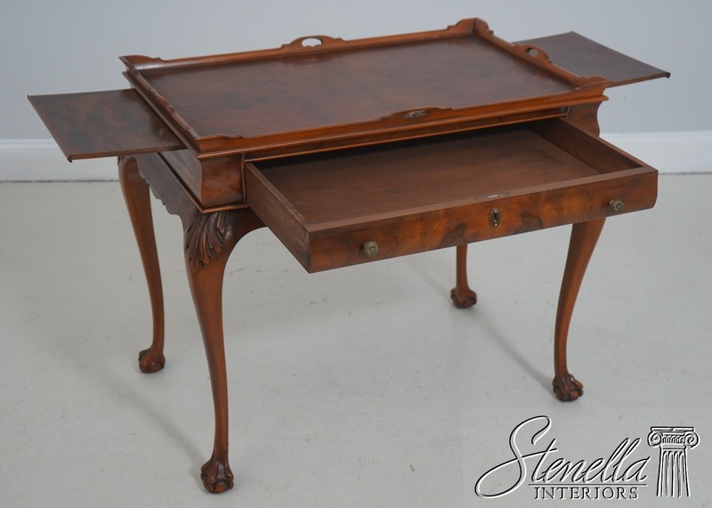 L71167: Italian Chippendale Style Olivewood Tea Table gallery