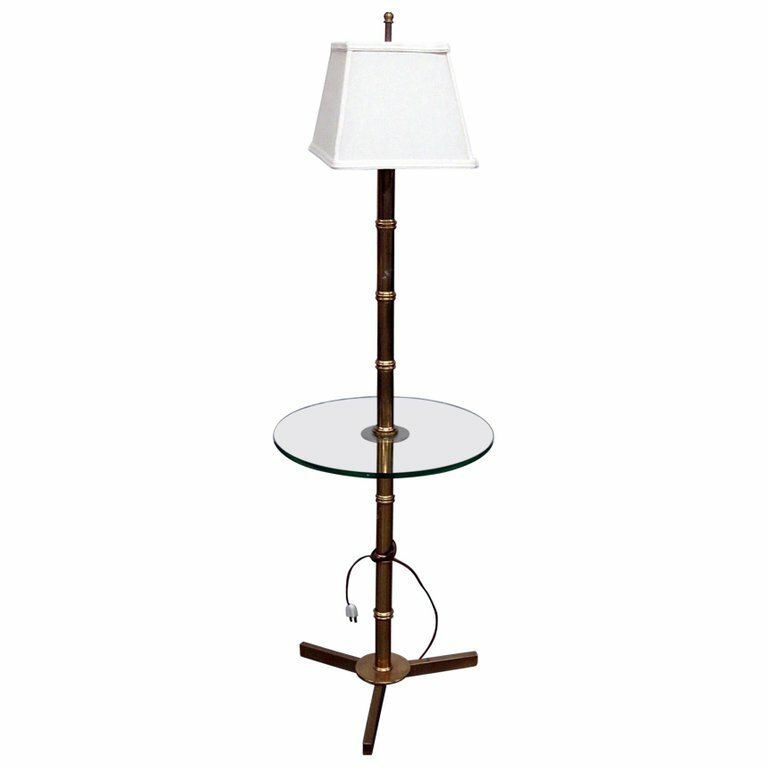 Rare Solid Brass Faux Bamboo Maison Jansen French Regency Floor Lamp C1960s