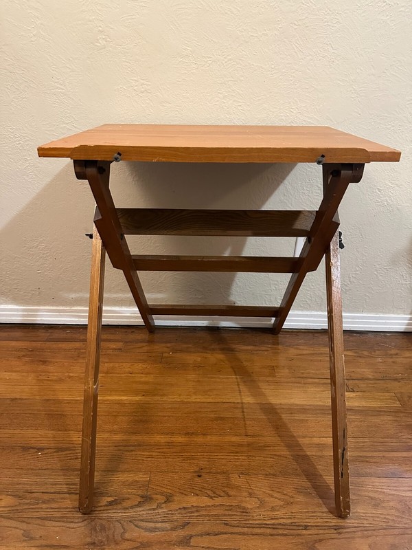 Vintage Wood Anco Bilt Collapsible Drafting Table Folds Very Nice gallery