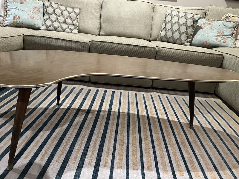 Mid-Century Modern Atomic Large Kidney Shaped Coffee Table - 60” - Retro Wow! gallery