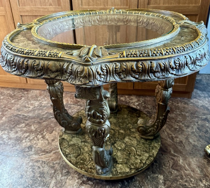 Capiz Abalone Shell Gilt Metal Italian Florentine Style End Tables gallery