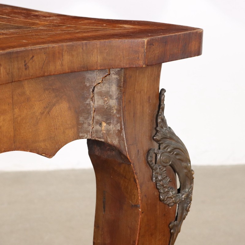 Antique Table Chippendale Style Mahogany Bronze Italy XX Century Original gallery