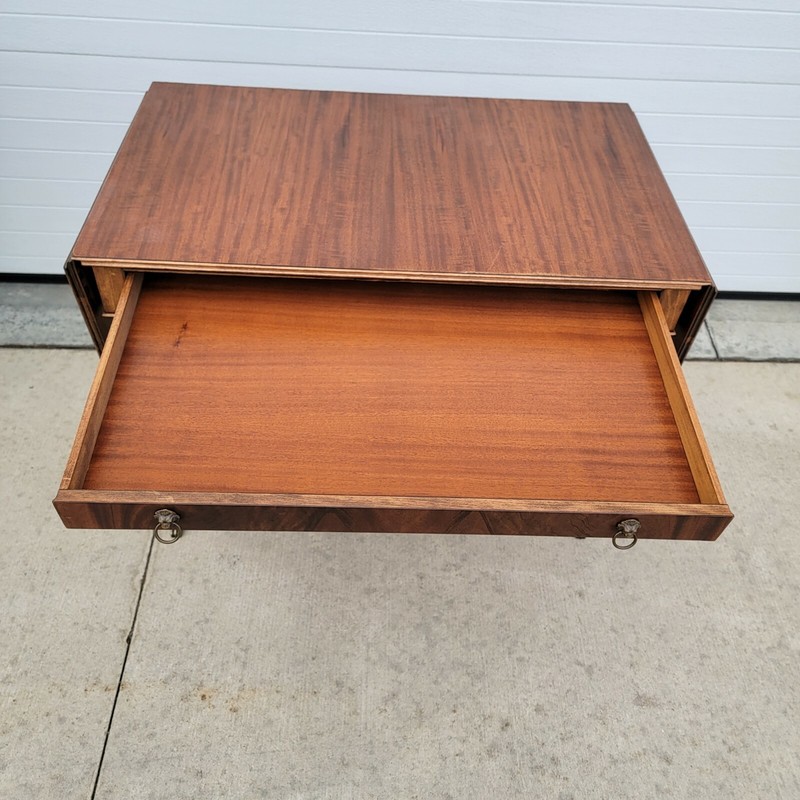 NICE - Antique Duncan Phyfe sofa table drop leaves w/Lion Pull Drawer/Claw Feet gallery