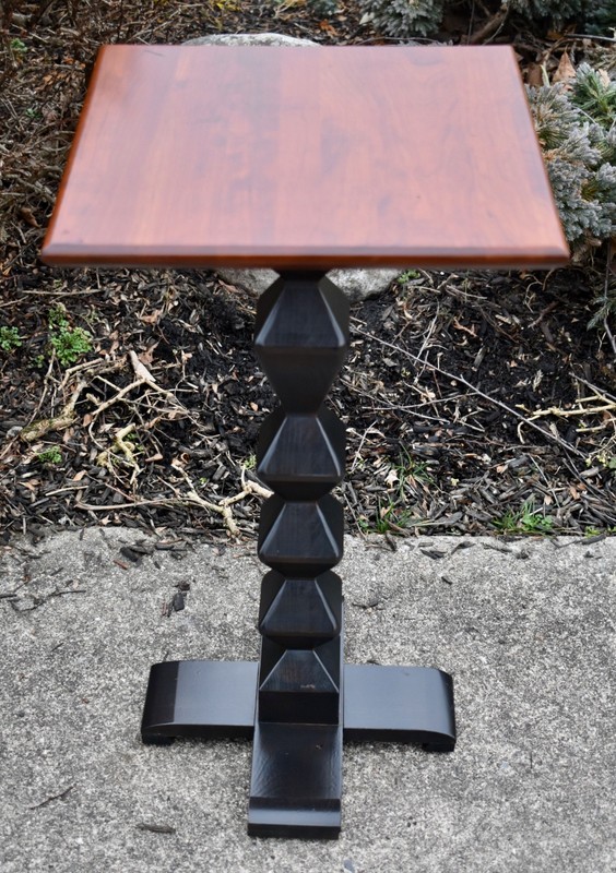 Vintage Ethan Allen Transitional Style Two Tone Side Table gallery