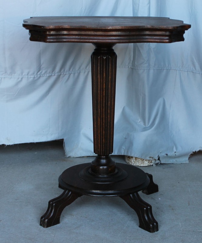 Antique Oak Lamp or Small end type Table gallery