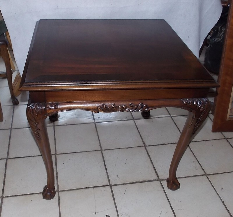 Mahogany Carved End Table / Side Table by Baker (ET47) gallery
