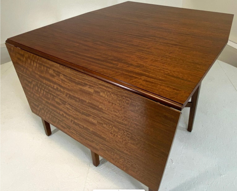 Pristine Milo Baughman Drexel Dining table Drop leaf vintage modernist gallery