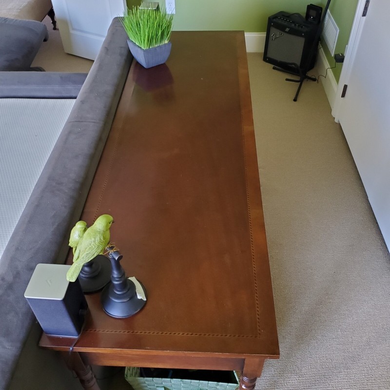 Vintage Two-Drawer Inlaid Console Sofa Table gallery