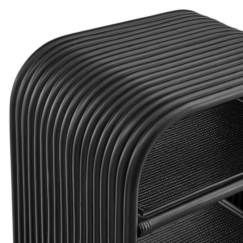 Eve Curved Natural Rattan Side Table gallery