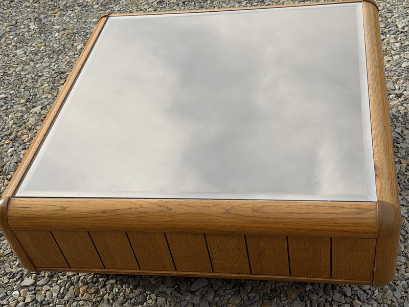 Mid Century Modern Lou Hodges Attributed Coffee Table Tiered End Table Post MCM gallery