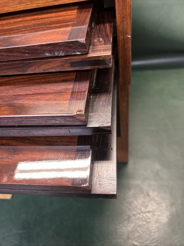 Fine Illum Wikkelso Mid Century Rosewood Folding Snack Table Set ~ Cape Cod gallery