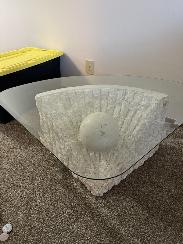 coffee table vintage Marble Glass gallery