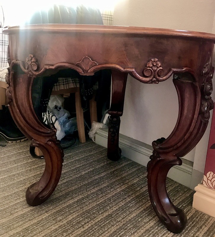 RARE! C. 19th Century Italian specimen marble table / Centre piece. Very Heavy! gallery