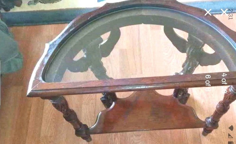 AntiqueRare*R.J. Horner style) known for styled"winged maiden griffins"Mahogany gallery