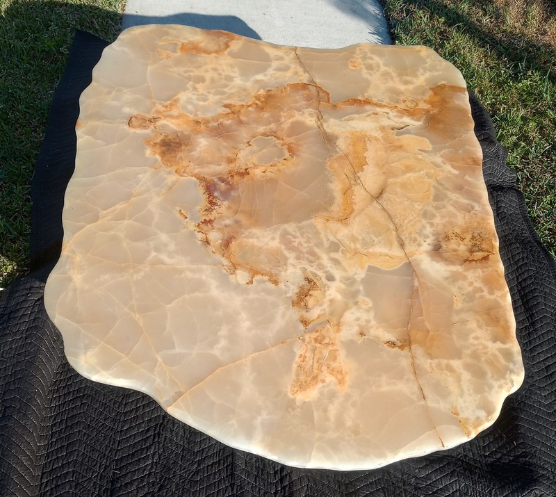 Vintage Mid Century Live Edge Onyx Coffee Table gallery