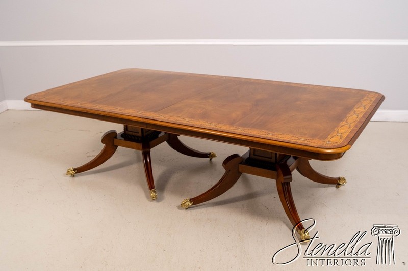 L65326: English Adams Paint Decorated Border Dining Room Table gallery