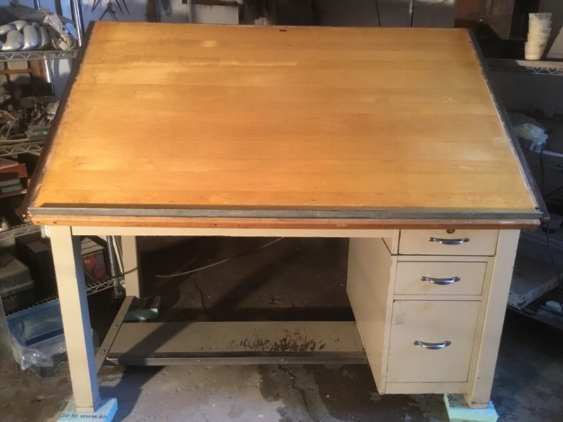Antique Hamilton drafting table easel industrial desk vintage