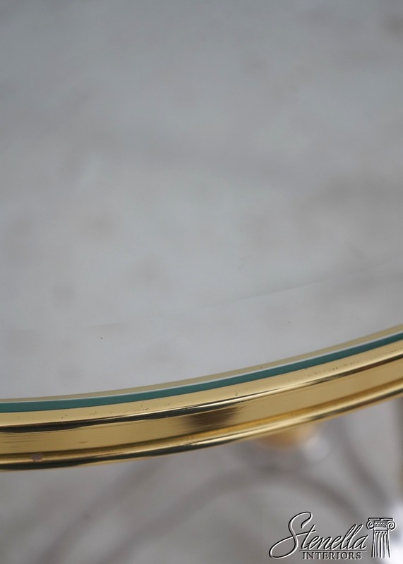 71781: LABARGE Brass & Steel Regency Console Hall Table gallery