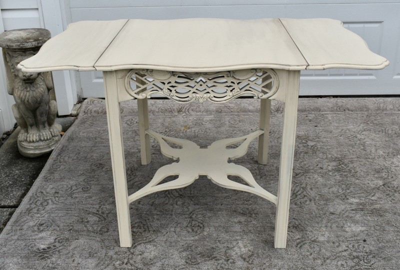 Vintage Baker Country French Style Drop Leaf Table gallery