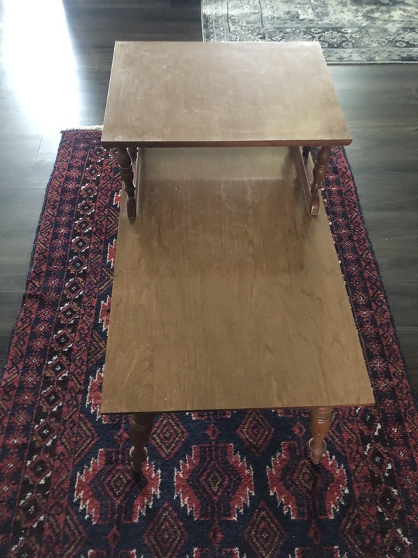 Vintage MCM Two-Tier Rectangular End Table