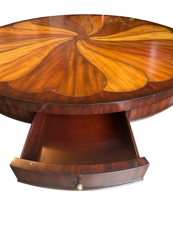 Ernest Hemingway Collection by Thomasville Round Wood Table w/ 4 Drawers gallery