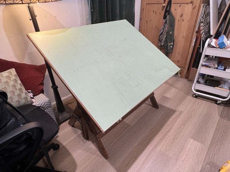 Hamilton Antique Oak Drawing Table gallery