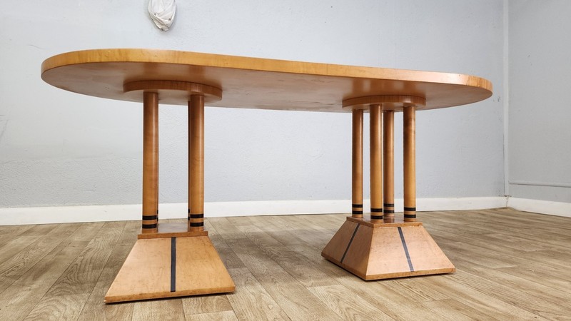 Post-Modern Neoclassical Table in the Style of Michael Graves Birdseye Maple gallery