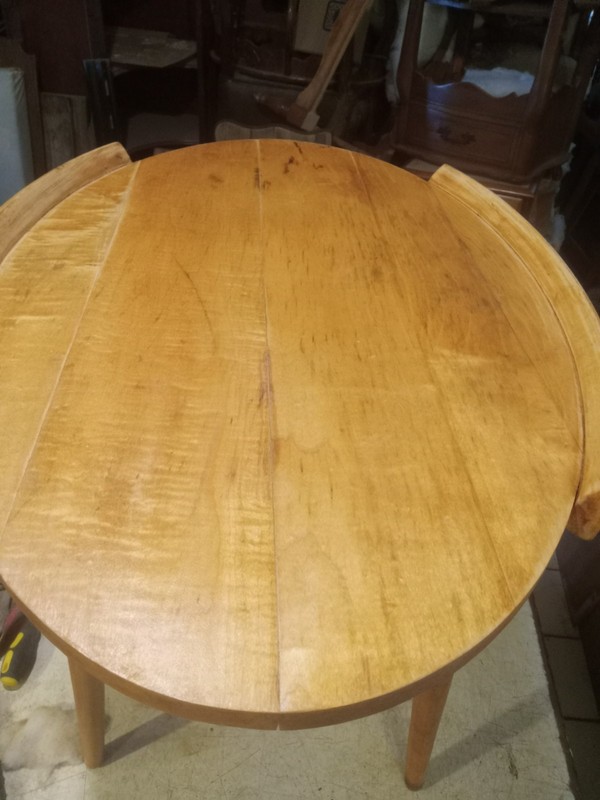 Mid Century Oval Maple End Table / Side Table (ET-678) gallery
